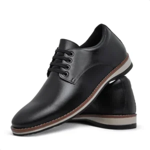 Sapato Social Casual Derby Masculino Elegante Preto